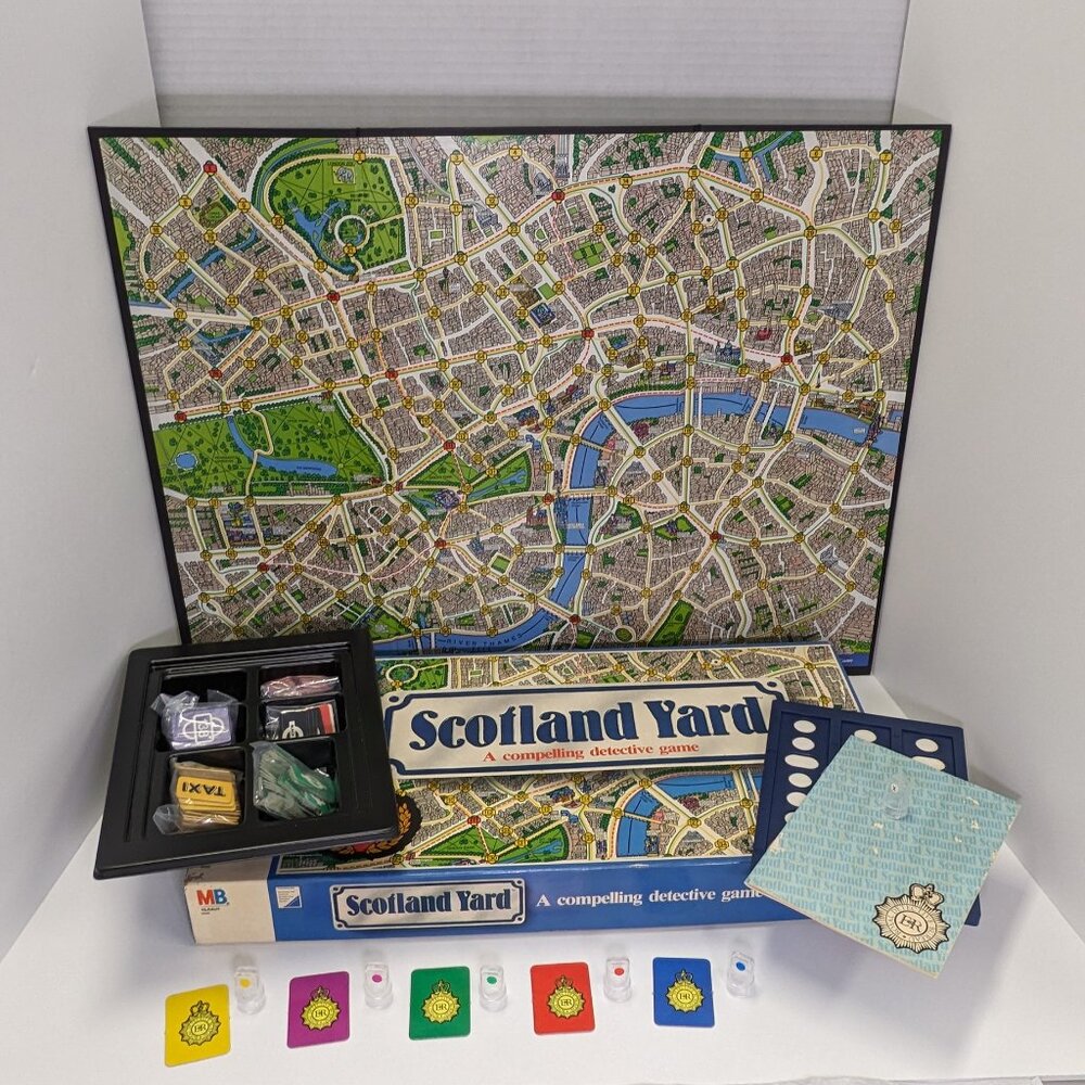 Vintage Scotland Yard Detective Board Game by Milton Bradley 1985 Complete